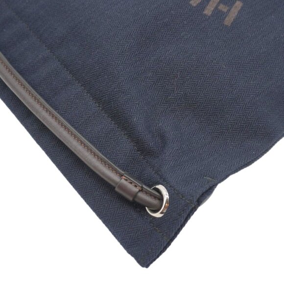 Hermes  Aline Grooming Swift Canvas Backpack Bag Navy Blue - Picture 8 of 16